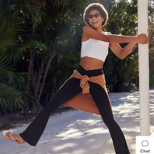 OFFLINE By Aerie Real Me High Waisted Crossover Flare Legging, American Eagle